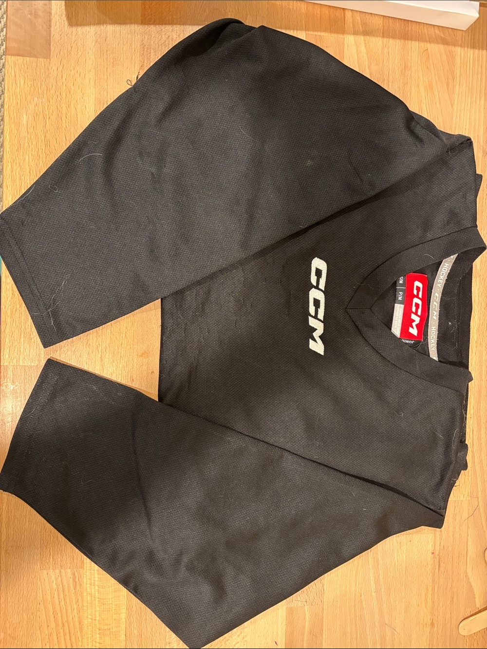 CCM Black Kids Hockey Jersey with White Logo